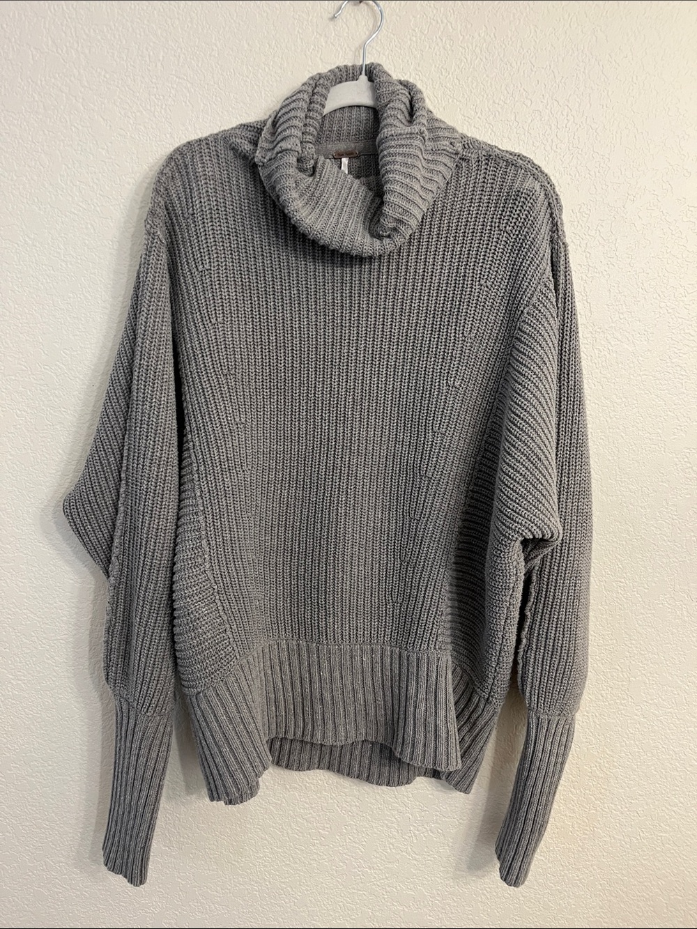Cozy oversized Free People Ribbed Gray Knit similar to “swim too deep” sold out